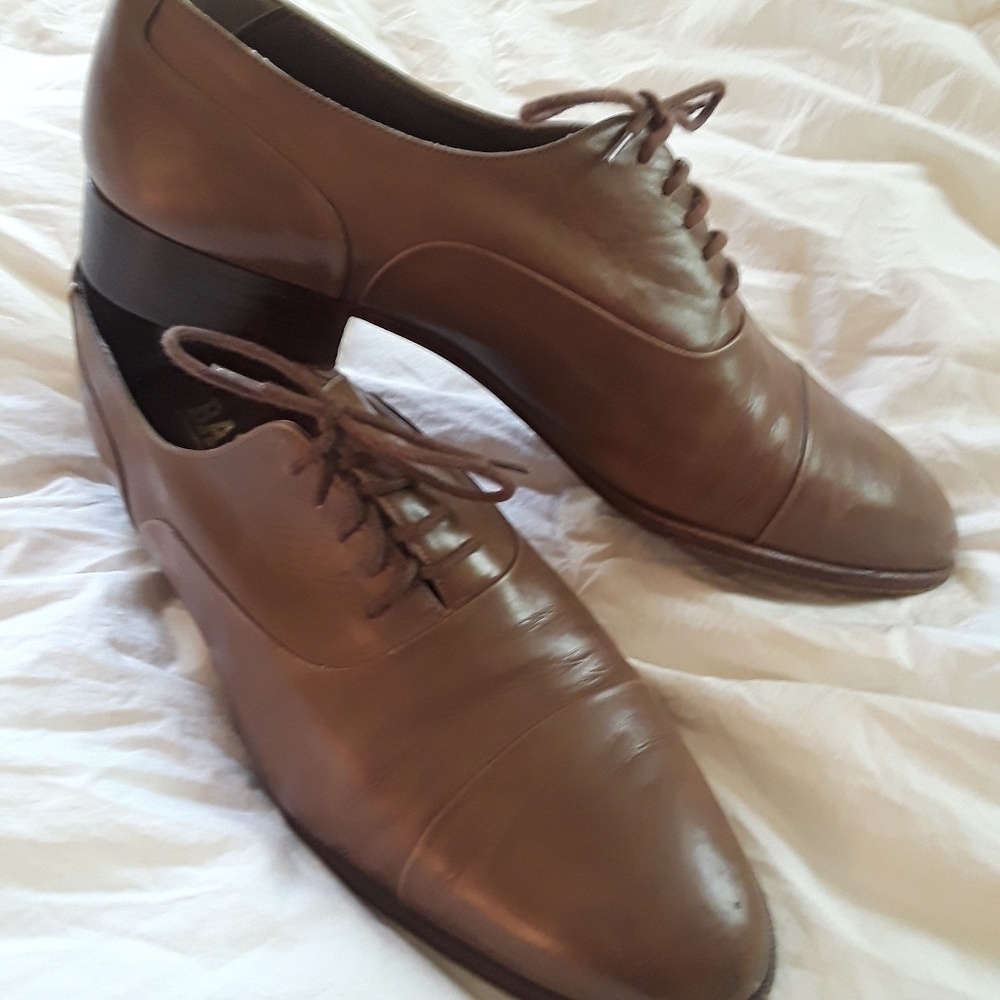 Men's BALLY Brown Leather Dress Shoes size 8 1/2